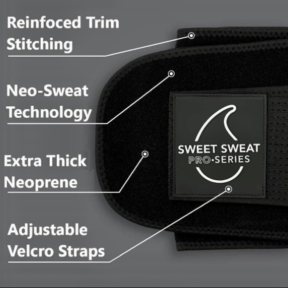 Sweet sweat pro series waist trimmer belt with adjustable straps - Picture 3 of 8